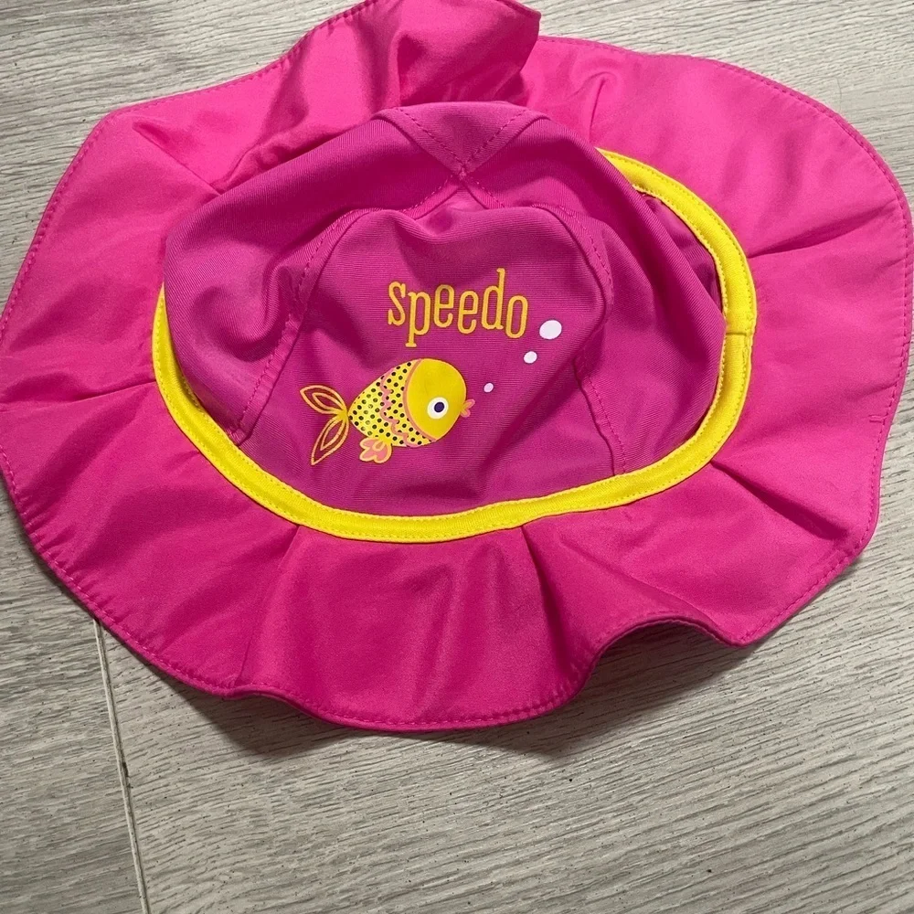Speedo‎ Kids Swim Cap - Pink and Yellow